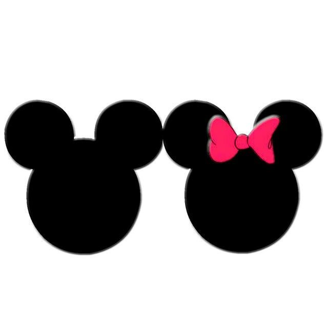 640x640 minnie mouse ears coloring pages great free clipart, silhouette - Mickey Mouse Ears Drawing