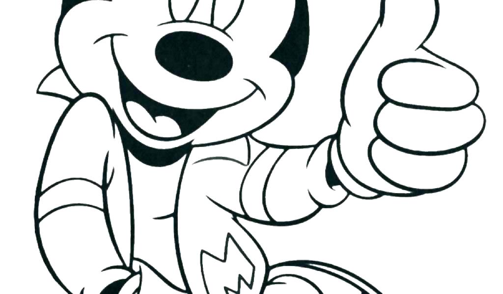 1024x600 mickey mouse outline coloring pages print for teens - Mickey Mouse Face Drawing