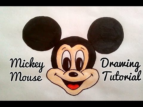 480x360 Easy Mickey Mouse Cartoon Face Step - Mickey Mouse Face Drawing