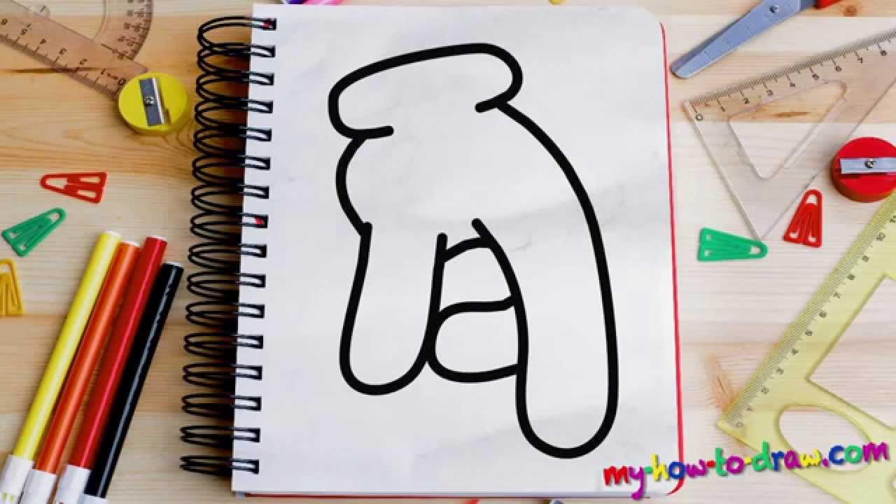 1280x720 How To Draw Mickey Mouse Hands From The Alphabet 'a' - Mickey Mouse Hands Drawing