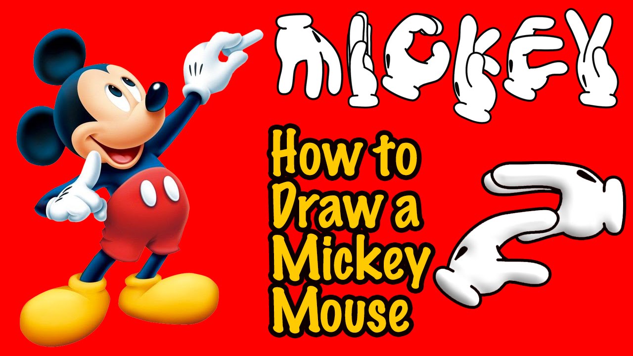 1280x720 How To Draw The Alphabet - Mickey Mouse Hands Drawing