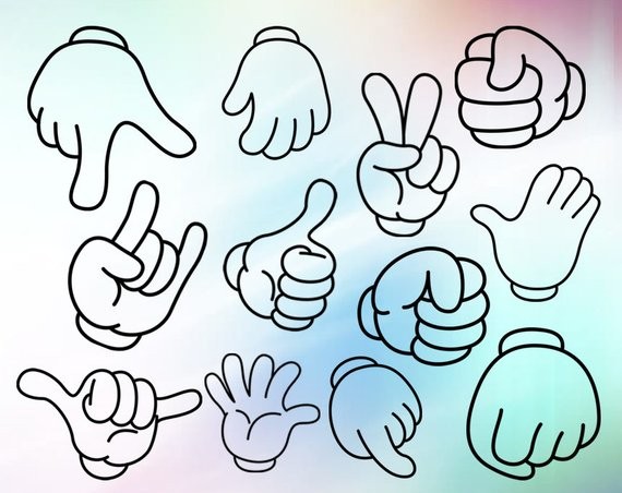 570x452 Mickey Mouse Hands - Mickey Mouse Hands Drawing
