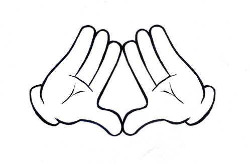 500x327 Mickey Mouse Hands Or Gloves Templates Mickey Mouse - Mickey Mouse Hands Drawing