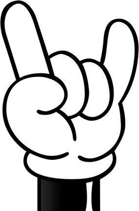 285x432 Ok Clipart Mickey Mouse Hand - Mickey Mouse Hands Drawing