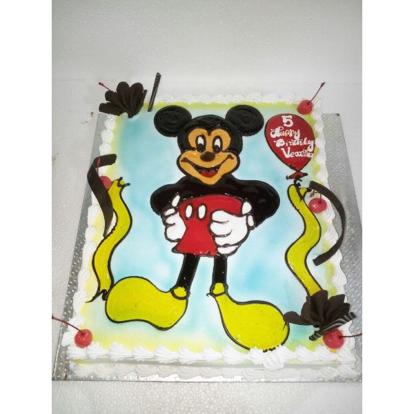 600x600 Buy Mickey Mouse Drawing Cake Online In Bangalore Order - Mickey Mouse Images For Drawing