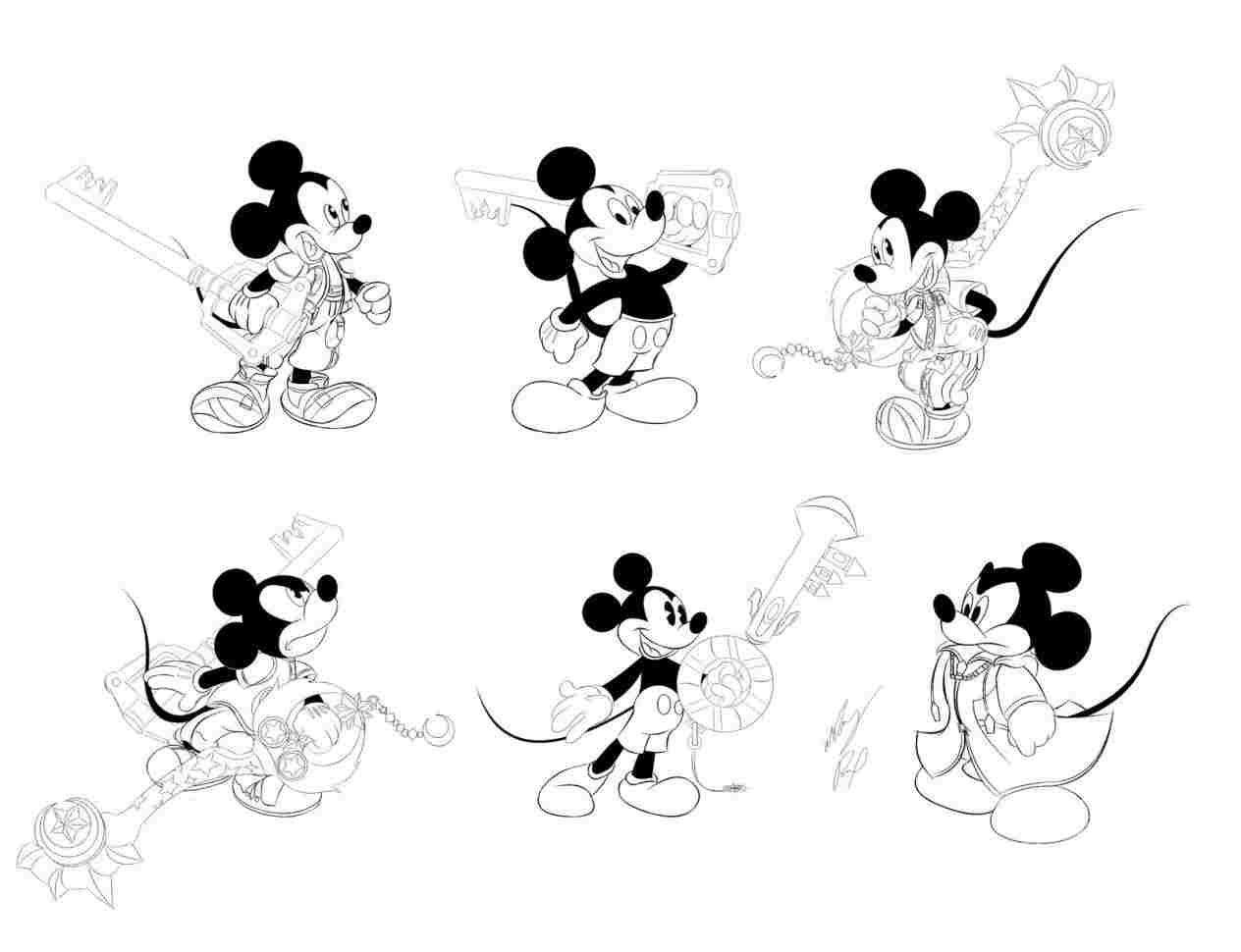 Mickey Mouse Line Drawing at PaintingValley.com | Explore collection of ...