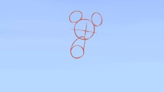 550x309 Ways To Draw Mickey Mouse Step - Mickey Mouse Line Drawing