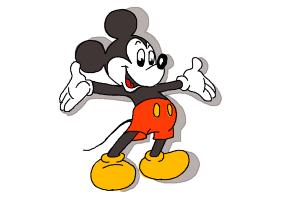 300x200 How To Draw Mickey Mouse Full Body - Mickey Mouse Outline Drawing