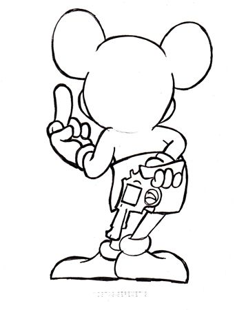 344x450 kostas seremetis mickey mouse mickey mouse drawings, mickey - Mickey Mouse Outline Drawing