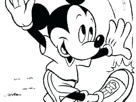 440x330 Minnie Mouse Outline Mickey Mouse Coloring - Mickey Mouse Outline Drawing