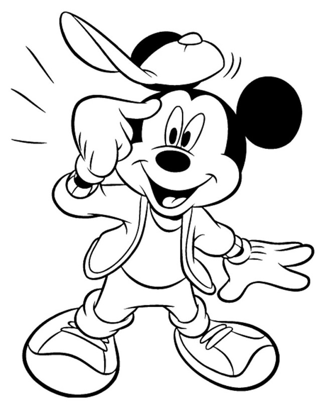 650x807 Mickey Mouse Outline - Mickey Mouse Outline Drawing