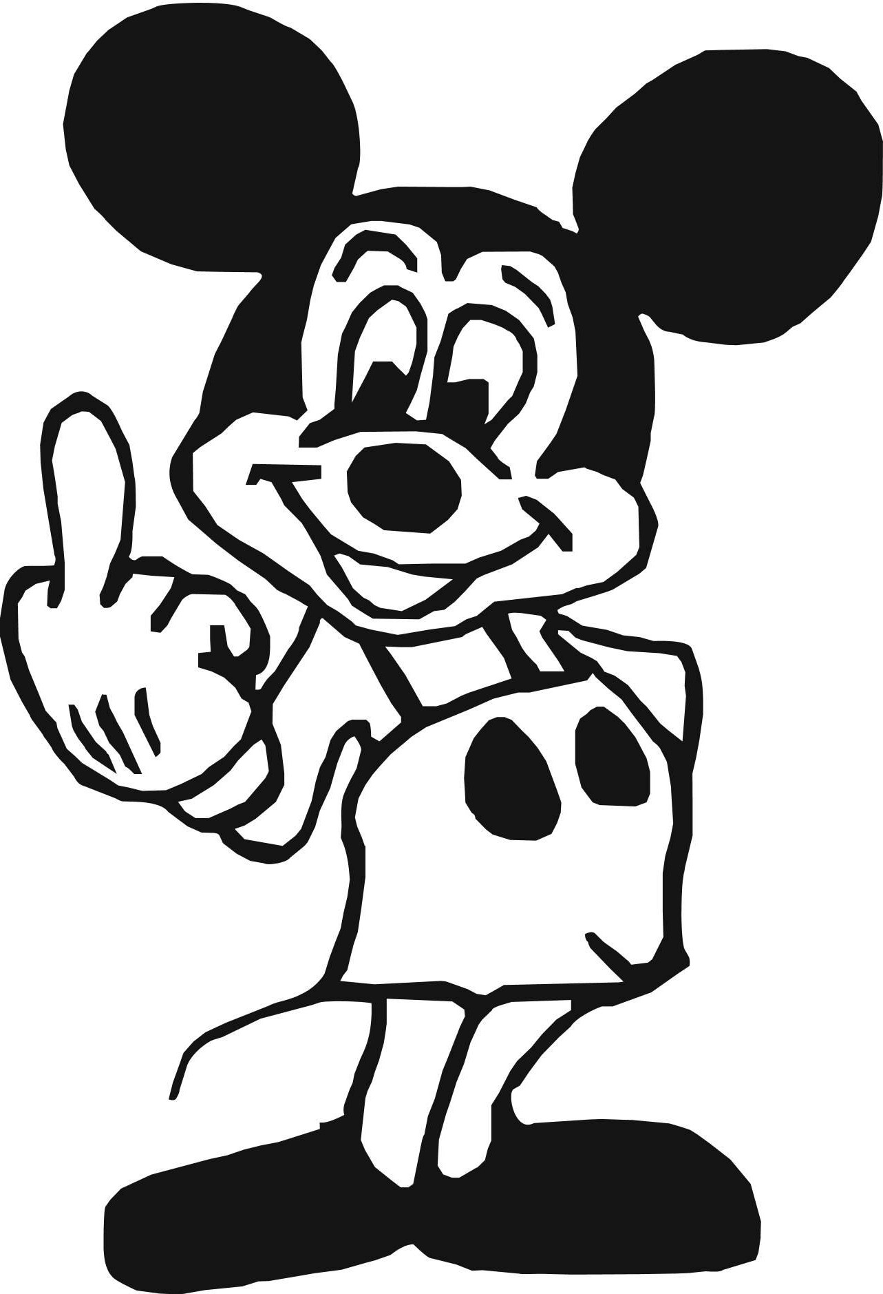 1283x1879 Easy Drawing Mickey Mouse Drawing Of A Mouse Simple Drawing - Mickey Mouse Simple Drawing
