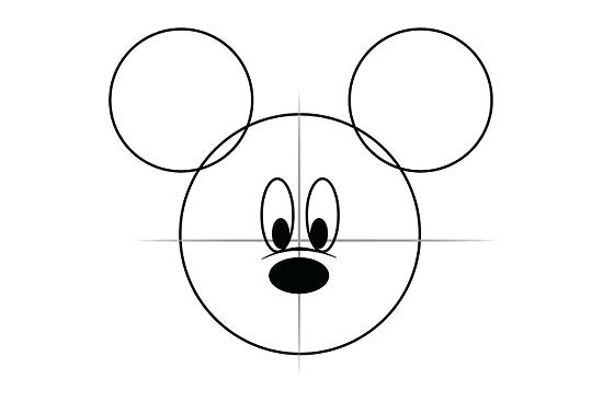 550x367 huge collection of 'mickey mouse face drawing' download more than - Mickey Mouse Simple Drawing