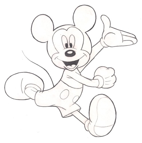 Mickey Mouse Simple Drawing at PaintingValley.com | Explore collection ...