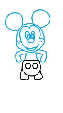 215x382 Collection Of Free Mickey Drawing Easy Download On Ui Ex - Mickey Mouse Simple Drawing