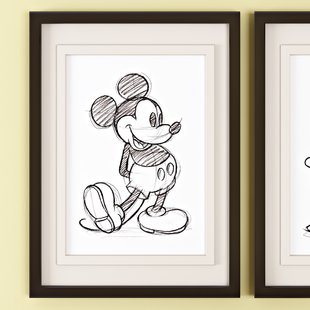 310x310 Mickey Mouse Sketch - Mickey Mouse Sketch Drawing