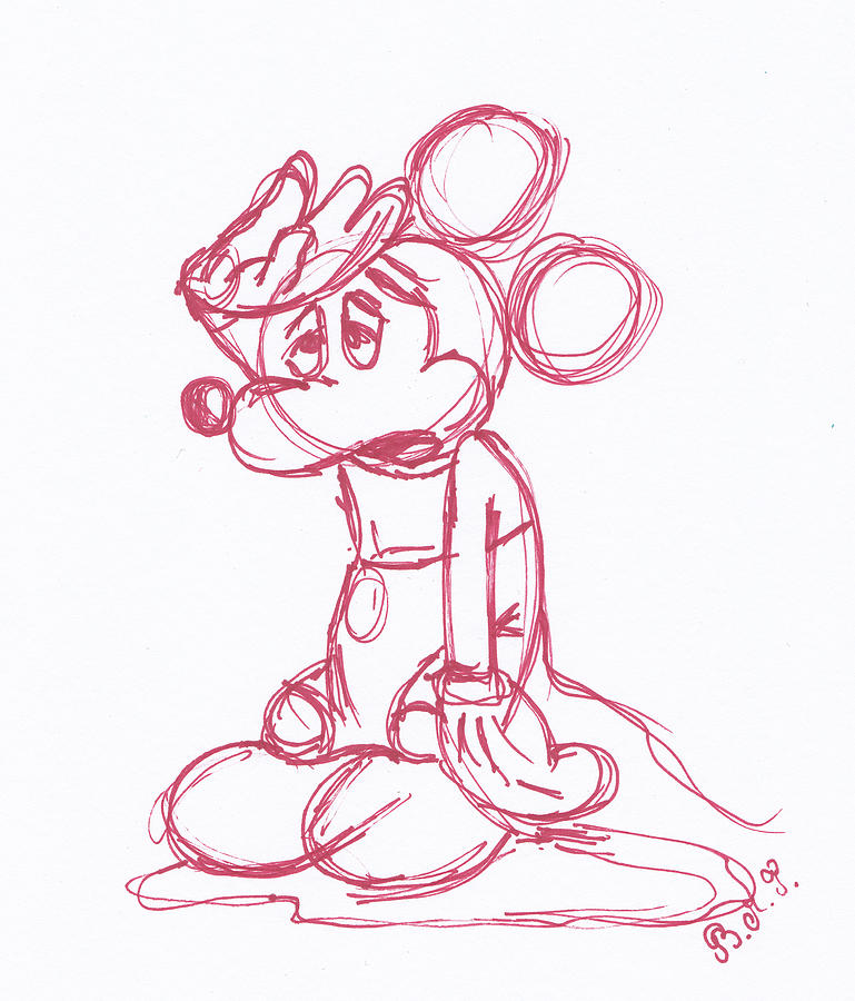 769x900 Mickey Mouse Sketch Drawing - Mickey Mouse Sketch Drawing