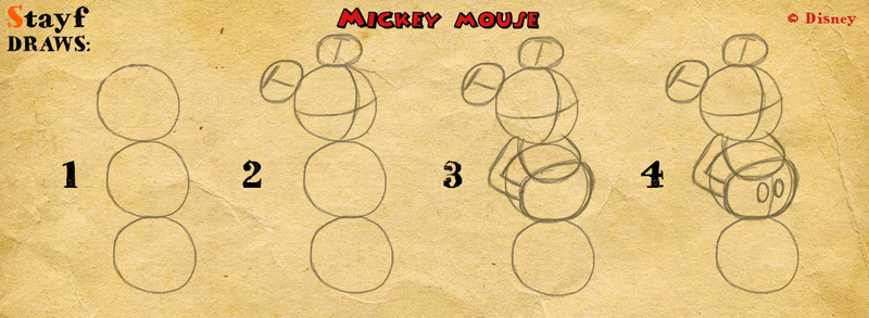 800x293 artwork - Mickey Mouse Sketch Drawing