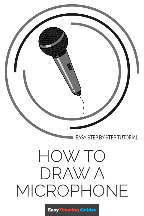 600x900 how to draw a microphone - Microphone Drawing