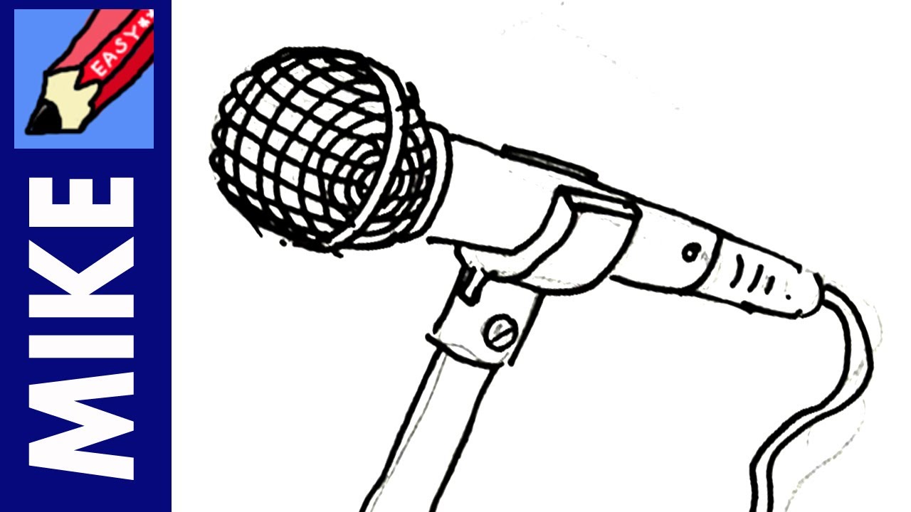 1280x720 how to draw a microphone real easy - Microphone Drawing.