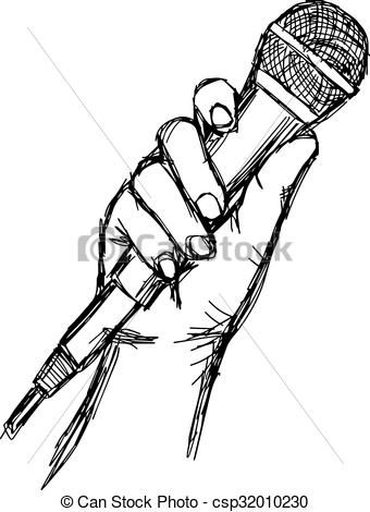 340x470 image result for holding microphone drawing other - Microphone Drawing