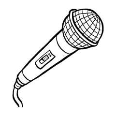 Microphone Line Drawing at PaintingValley.com | Explore collection of ...