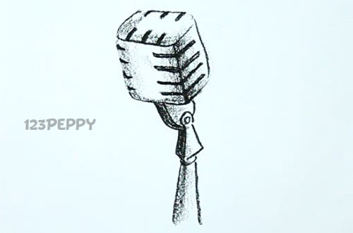 500x330 Drawn Microphone Pencil - Microphone Pencil Drawing