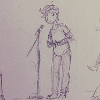 320x320 Drawn Pencil Microphone - Microphone Pencil Drawing