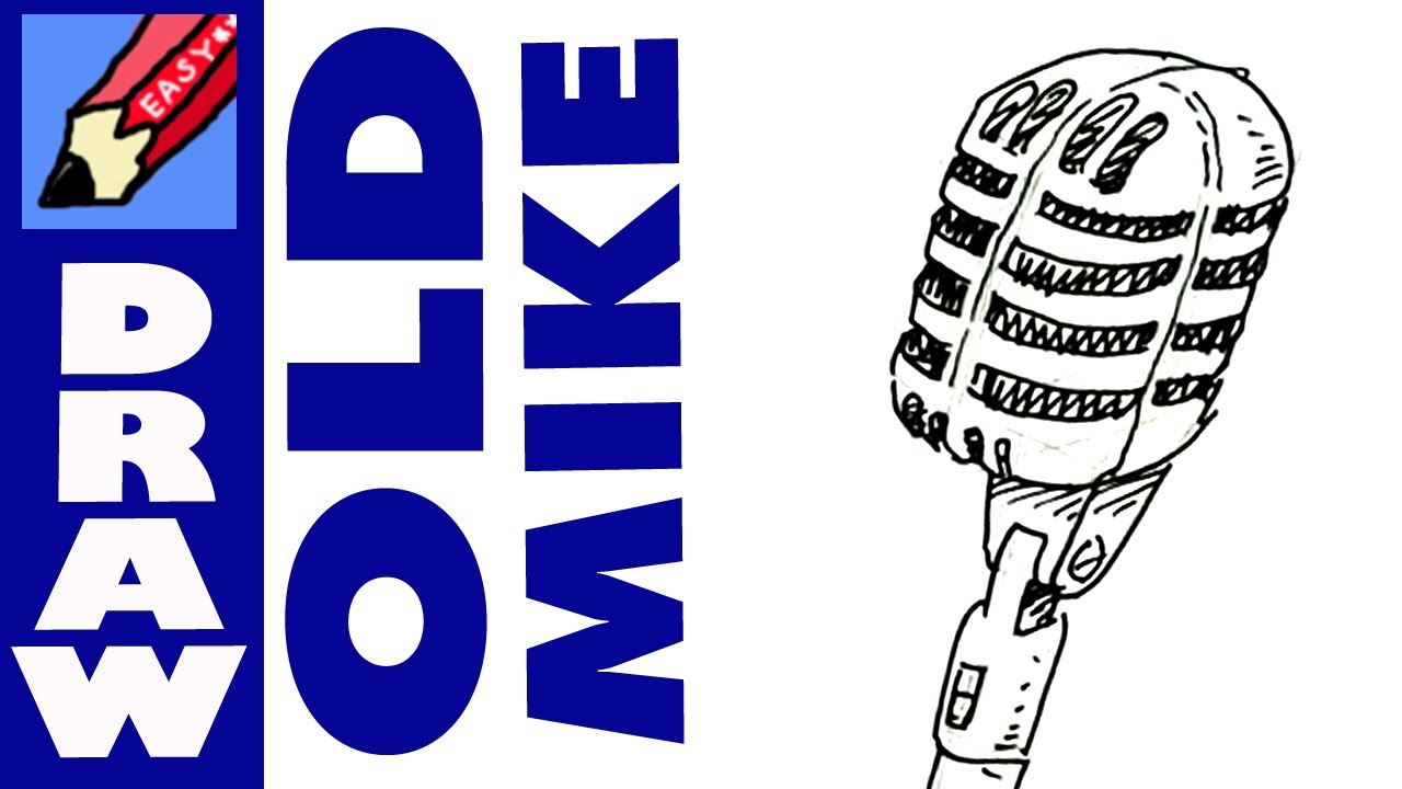 1280x720 How To Draw An Old Fashioned Microphone Real Easy - Microphone Pencil Drawing