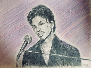 300x225 Prince The Artist With Microphone Drawing Painting Pencil - Microphone Pencil Drawing