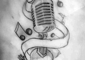 Microphone Pencil Drawing at PaintingValley.com | Explore collection of ...