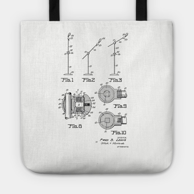 630x630 microphone stand vintage patent hand drawing - Microphone Stand Drawing