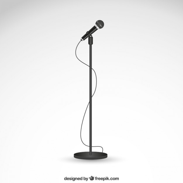 626x626 microphone on a stand vector free download - Microphone Stand Drawing