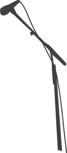 219x500 microphone on stand vector drawing - Microphone Stand Drawing