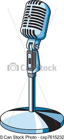 217x470 Vector - Microphone Stand Drawing