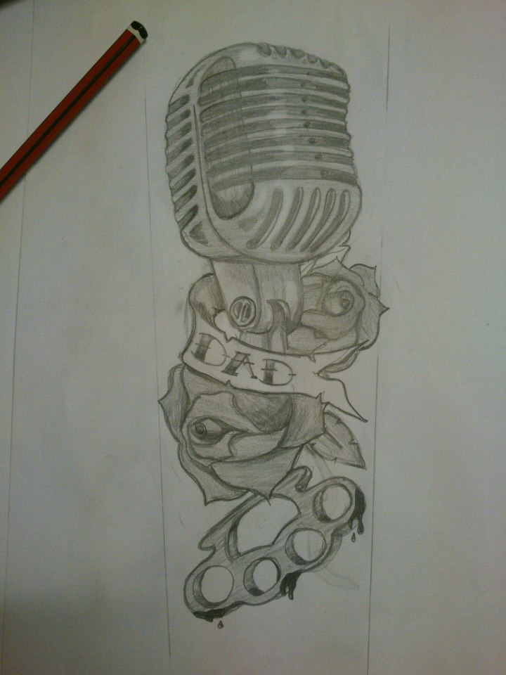 720x960 Images Of Microphone Drawing Tattoo - Microphone Tattoo Drawings