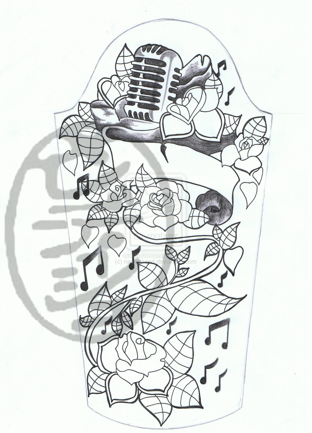 Microphone Tattoo Drawings at PaintingValley.com | Explore collection ...