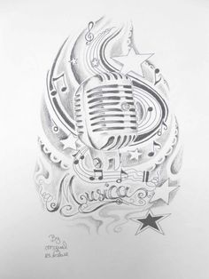 236x314 Microphone Tattoos - Microphone Tattoo Drawings