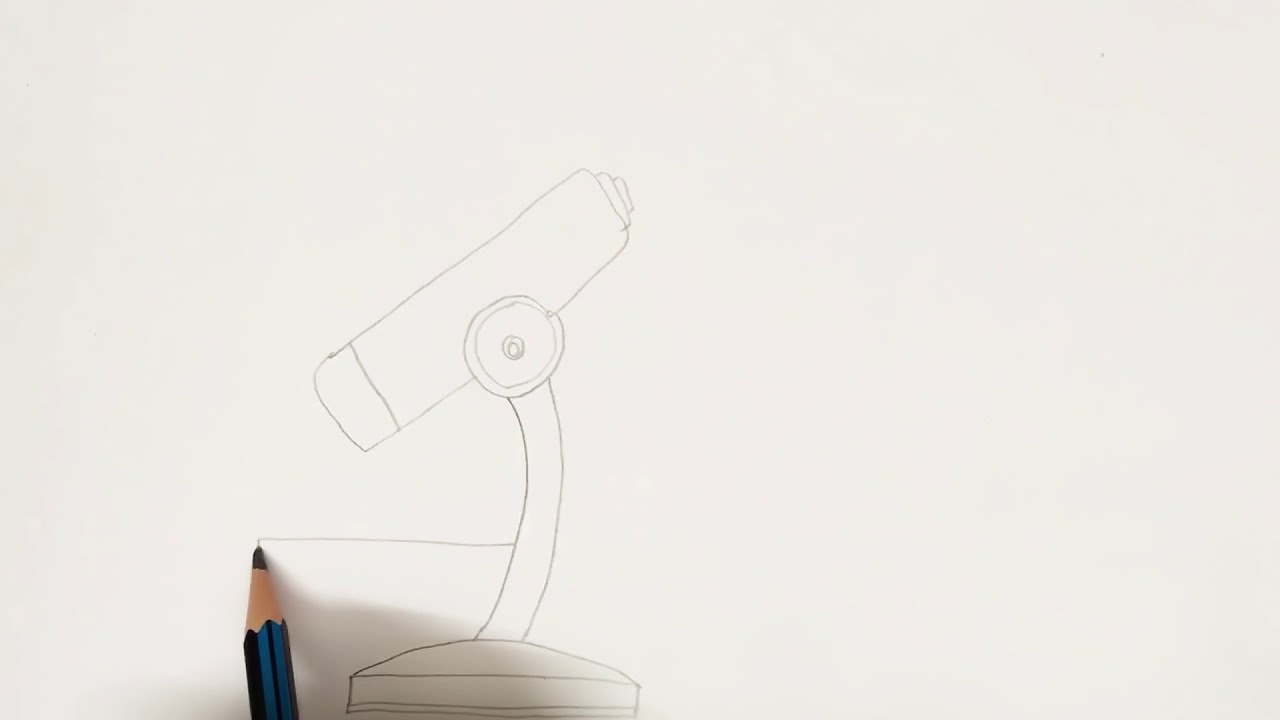 1280x720 How To Draw Microscope For Kids Step - Microscope Easy Drawing