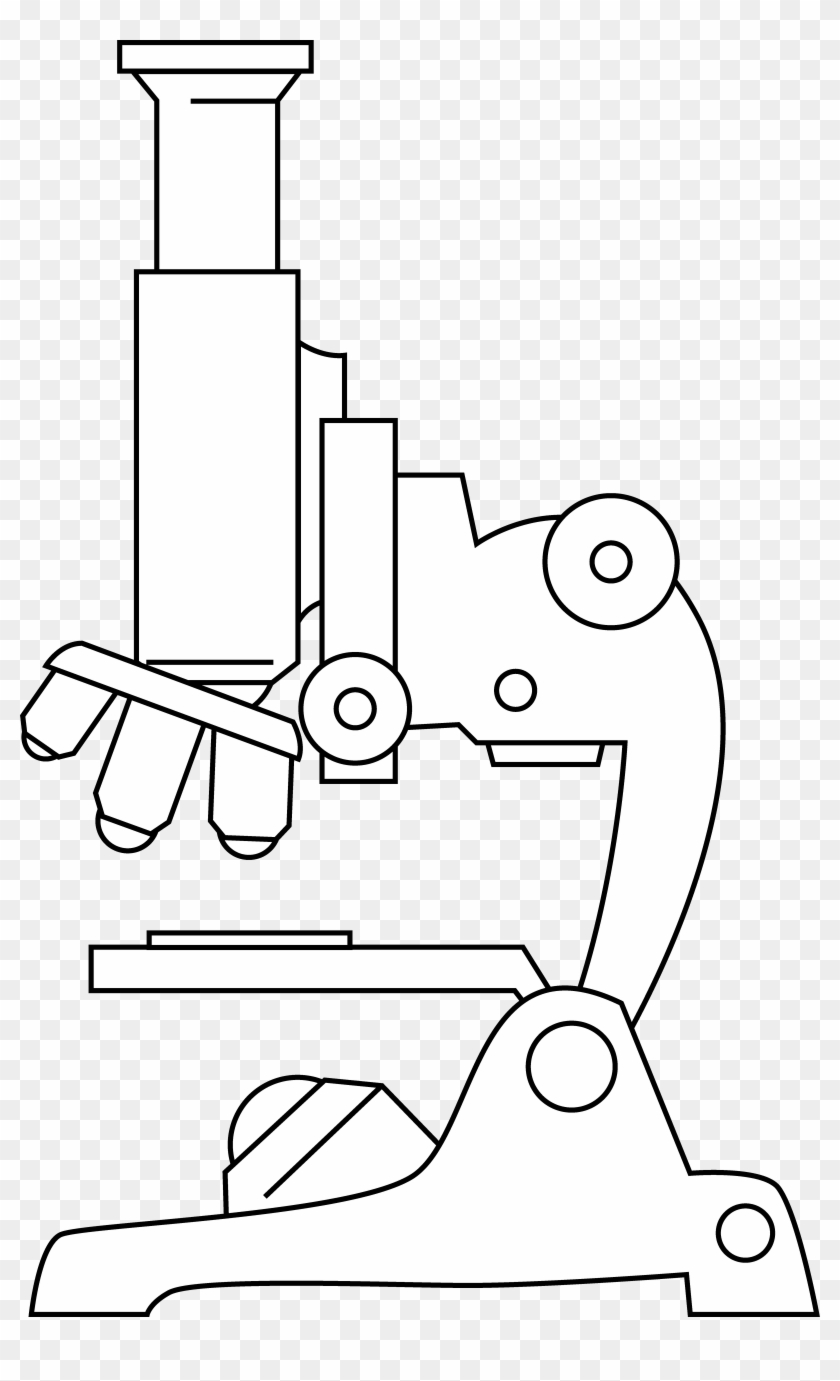 840x1381 Microscope Clipart Cliparts And Others Art Inspiration - Microscope Line Drawing