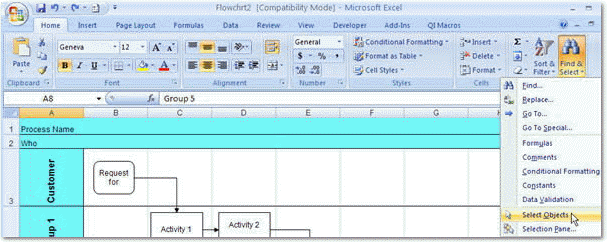 drawing tools microsoft excel 365