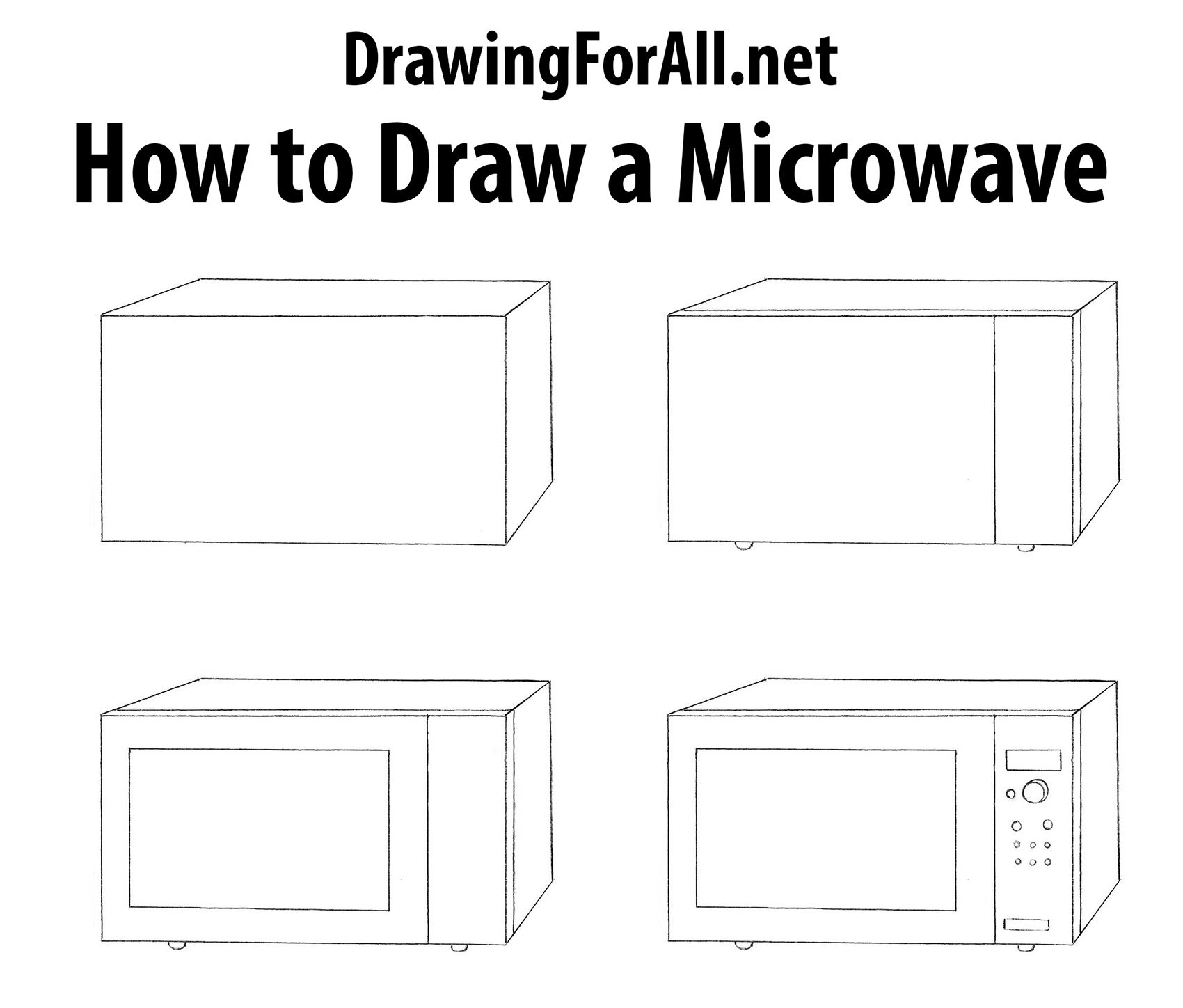1700x1448 how to draw a microwave art steps drawings, fashion design - Microwave Drawing