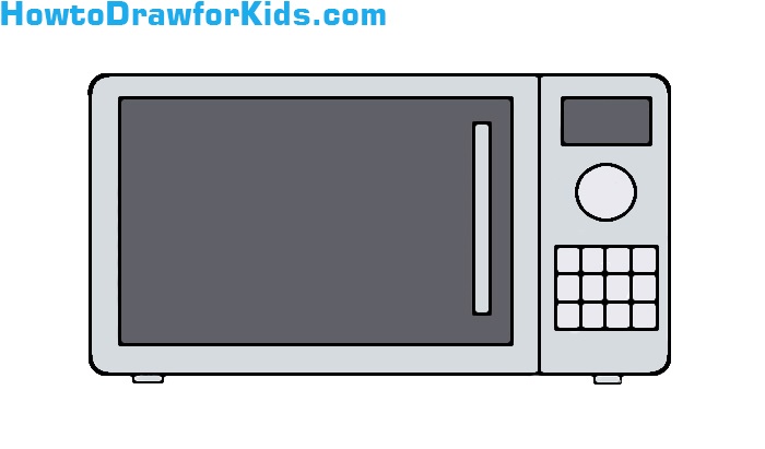 700x411 how to draw a microwave for kids how to draw for kids - Microwave Drawing