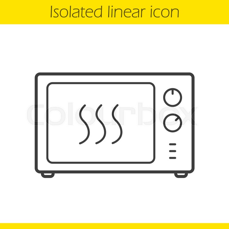 800x800 microwave oven linear icon thin line stock vector colourbox - Microwave Drawing