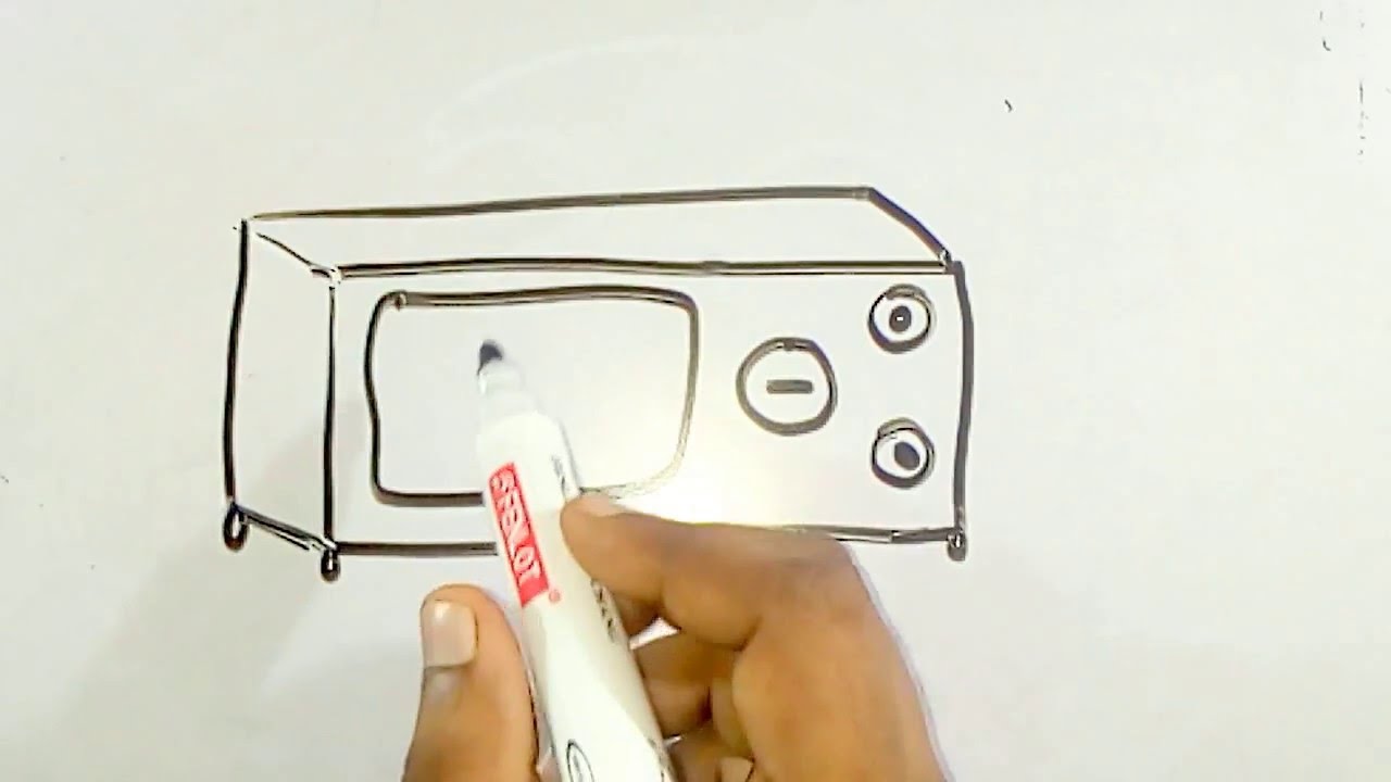 1280x720 online drawing for kids how to draw a microwave - Microwave Drawing