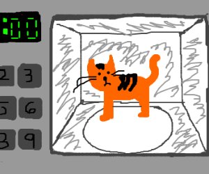 300x250 cat in a microwave drawing - Microwave Drawing