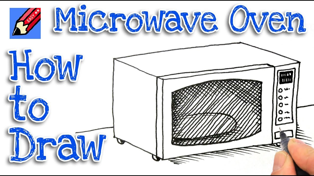 1280x720 how to draw a microwave oven real easy - Microwave Oven Drawing