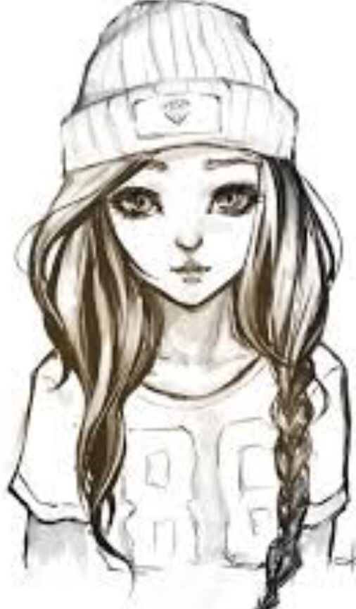 506x865 cute middle school girl scketch artdrawing in drawings - Middle Drawing