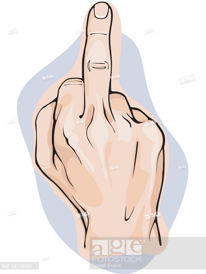 699x931 a drawing of a human hand with middle finger extended - Middle Finger Drawing