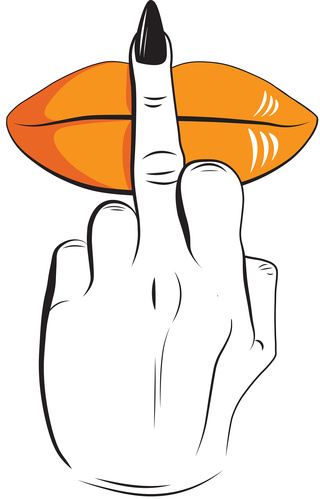 320x499 oh you know speaking without speaking - Middle Finger Drawing